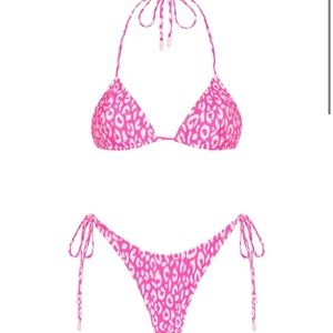 Vinca pink leopard triangl swimsuit